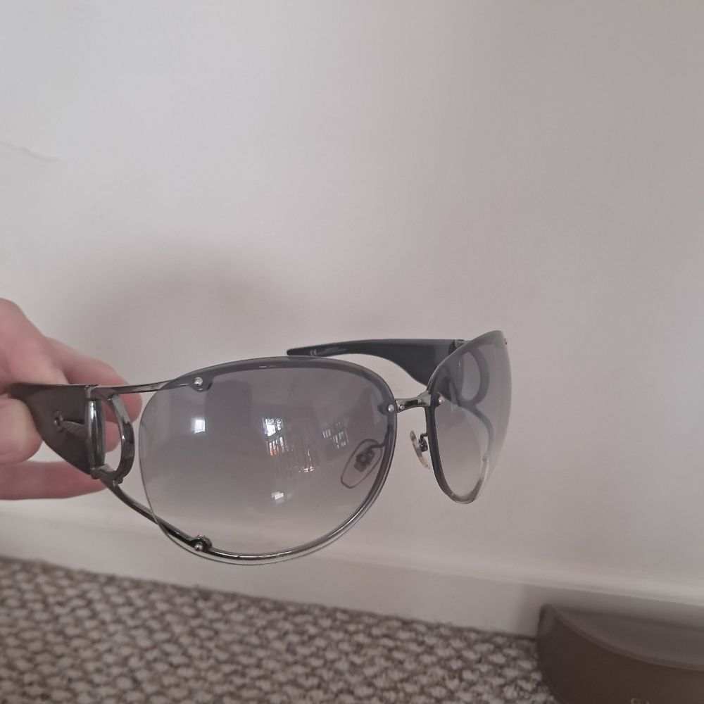 Gucci Women's Glasses Authentic Vintage Y2K Oval Curved Designer Luxury - Picture 4 of 12